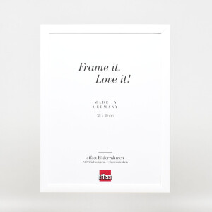 Effect Cadre Photo Bois Profil 43 Blanc Brillant 60x90 cm Verre Musée