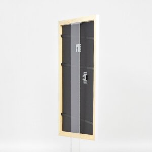 Cadre photo en bois blanc brillant 70x100 cm, verre musée