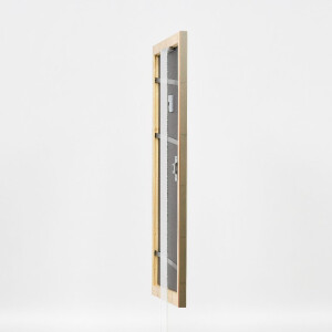 Cadre photo en bois effet Profil 43 argent 70x70 cm verre musée