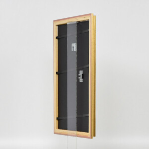 Cadre photo en bois baroque Profil 44 or 70x70 cm Verre musée