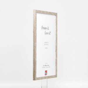 Cadre photo bois profil 51 antique argent 40x60 cm verre musée