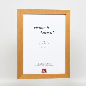 Cadre photo Effect en bois Profil 52 couleur chêne 25x60 cm verre musée
