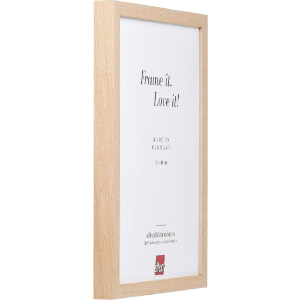 Cadre photo en bois chêne clair 50x70 cm avec verre musée