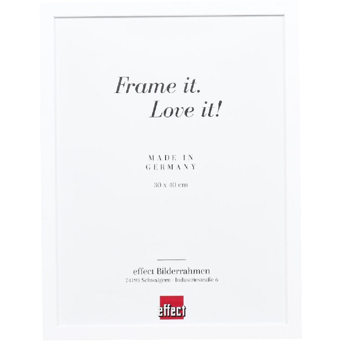 Cadre photo en bois blanc 20x30 cm avec vitrage musée