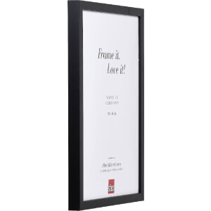 Cadre photo en bois Profil 58 noir 35x100 cm avec verre musée