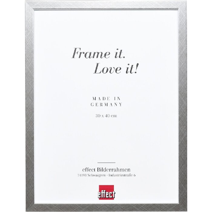 Cadre photo en bois profil 58 argent 30,5x91,5 cm verre musée