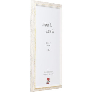 Cadre photo en bois profil 67 blanc 50x60 cm verre musée