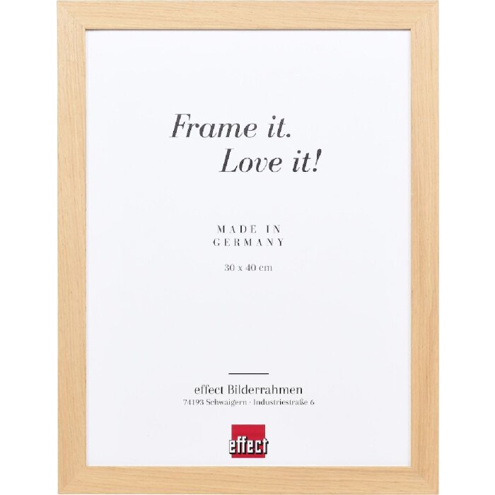 Cadre photo en bois chêne profil 71 25x35 cm avec verre musée