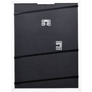 Cadre photo bois profil 74 blanc 25x50 cm verre musée