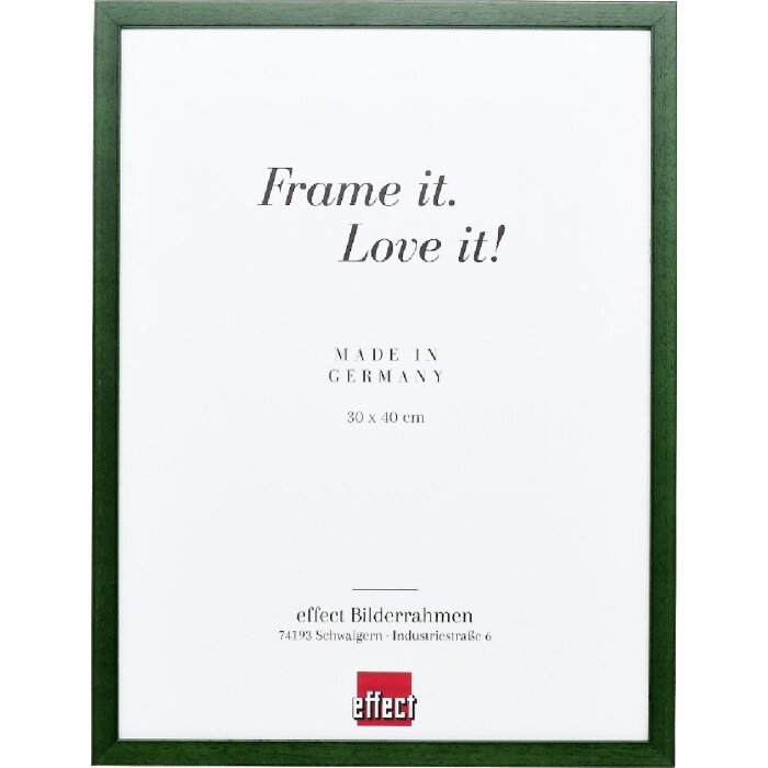 Cadre Photo Bois Tanne Vert 10x15 cm Verre Musée Effect