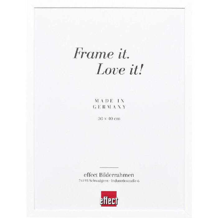 Cadre photo en bois blanc 13x18 cm avec vitrage musée UV 70%