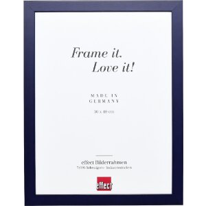 Cadre Photo Bois Bleu 20x25 cm Verre Musée Profil...