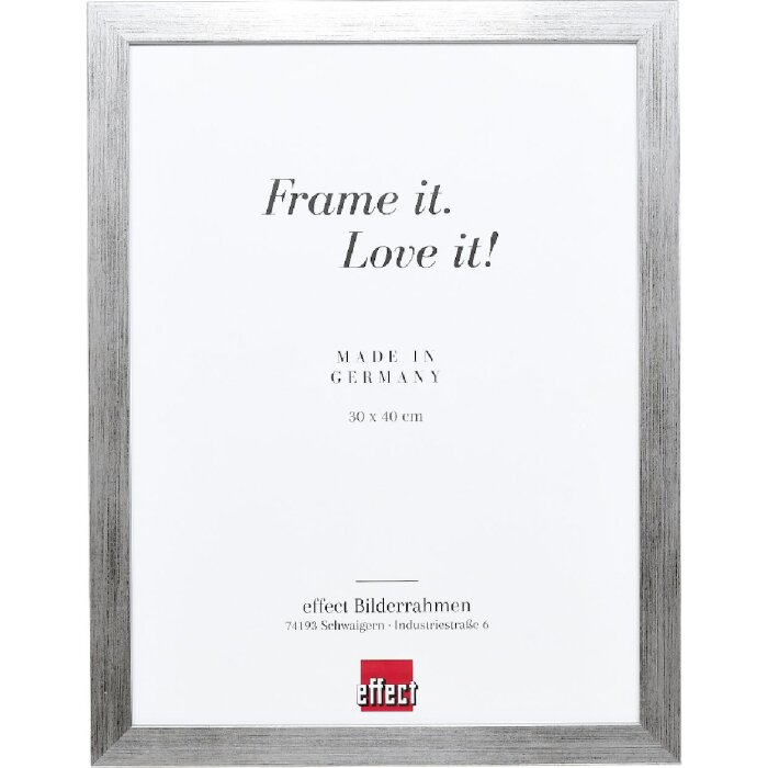 Cadre photo bois profil top pro argent 30x30 cm verre musée