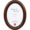 Cadre photo ovale effet bois noix 5x7 cm