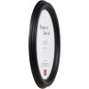 Cadre photo ovale en bois massif 12x12 cm noir