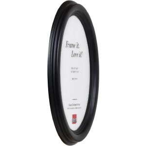 Cadre photo ovale effet noir 20x28 cm bois artisanal