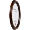 Cadre photo ovale en bois massif 20x28 cm noisette