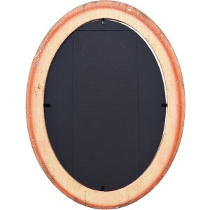 Cadre photo ovale argent, 25x25 cm, bois massif