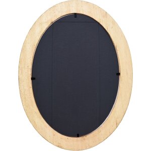 Cadre photo ovale doré 25x25 cm, bois massif, mur