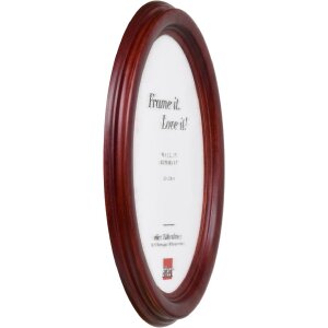 Cadre photo ovale effet HB 30x40 cm mahogany