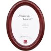 Cadre photo ovale effet HB 30x40 cm mahogany
