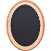Cadre photo ovale argent 40x50 cm, bois massif, suspension murale