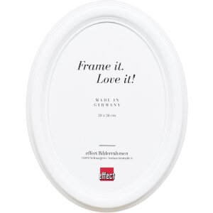 Cadre photo ovale classique HB 50x60 cm blanc