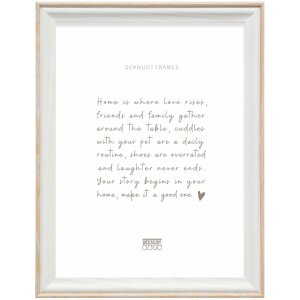 Cadre en bois Deknudt S68VG1 blanc-naturel 10x15 cm