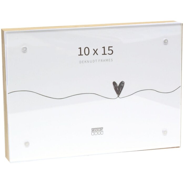 Cadre bambou Deknudt avec acryliqueglas et fermeture magnétique S68VE1 naturel 10x15 cm