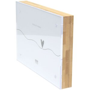 Cadre bambou Deknudt avec acryliqueglas et fermeture magnétique S68VE1 naturel 10x15 cm