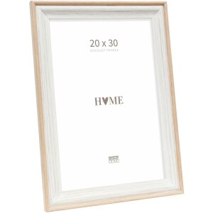 Cadre en bois Deknudt S68VG1 blanc-naturel 20x30 cm