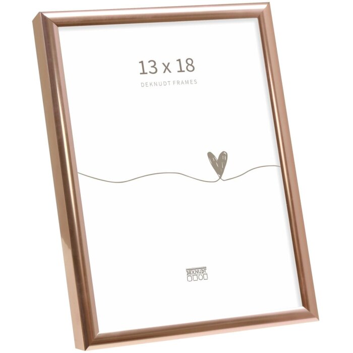 Cadre photo Deknudt en aluminium S027 or rose 13x18 cm