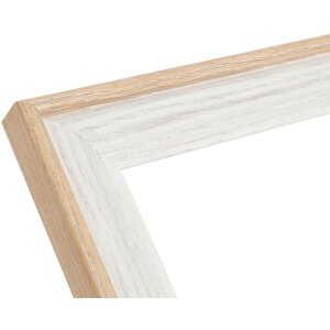 Cadre en bois Deknudt S68VG1 blanc-naturel 30x40 cm