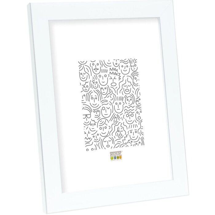 Cadre plastique Deknudt S41VK1 blanc avec bord argenté 21x29,7 cm DIN A4