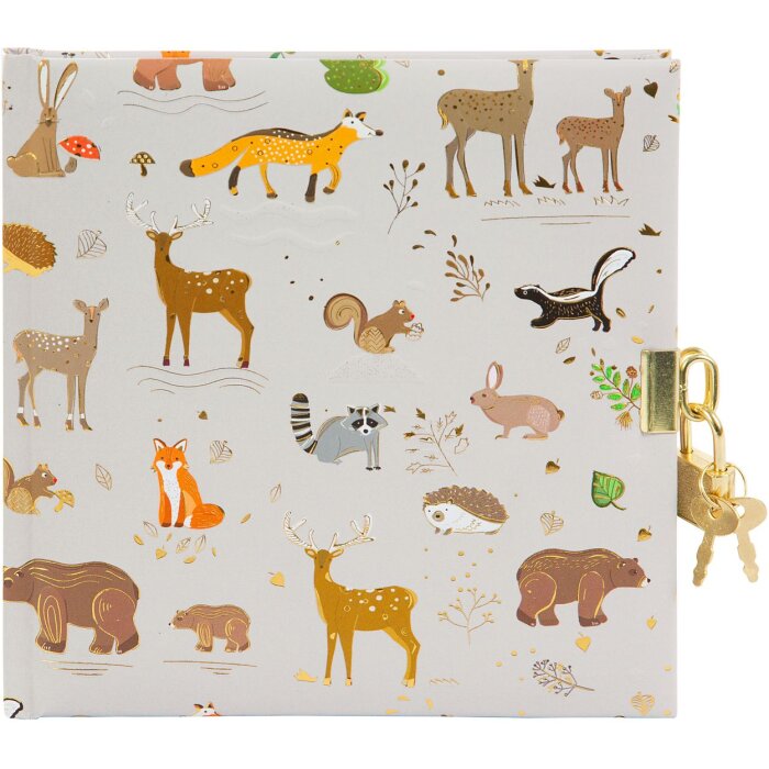 Goldbook journal intime Woodland charm marron 16,5x16,5 cm 96 pages blanches