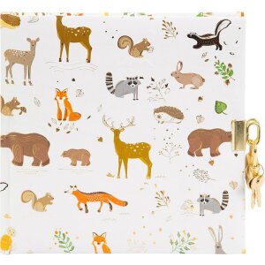 Goldbook journal intime Woodland charm white 16,5x16,5 cm...