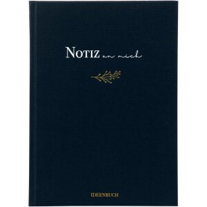 Goldbuch carnet de notes Note to me bleu foncé 15x22 cm 200 pages dotted