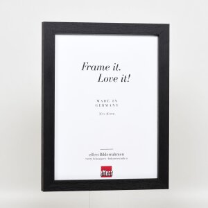 Cadre photo Effect en bois Profil 52 noir 50x60 cm verre musée