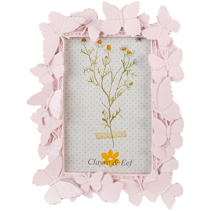 Clayre & Eef 2F1015 Cadre photo 16x2x21 cm - 10x15 cm rose