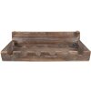 Clayre & Eef 5H0642 Casier à bouteilles de vin 57x28x14 cm brun