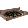 Clayre & Eef 5H0642 Casier à bouteilles de vin 57x28x14 cm brun