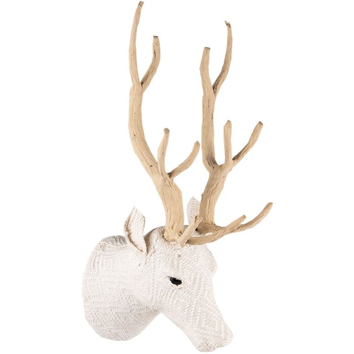 Clayre & Eef 65188M Décoration Cerf 18x24x42 cm Beige