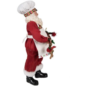 Clayre & Eef 65216 Décoration Père Noël 16x8x28 cm rouge