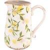 Clayre & Eef 6CE1530M Cruche décorative Pichet 16x11x18 cm Céramique Motif citron Jaune