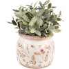 Clayre & Eef 6CE1551L Décoration Pot de fleurs Ø 20x15 cm Rose - Vert