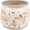 Clayre & Eef 6CE1551M Décoration Pot de fleurs Ø 15x13 cm Rose - Vert