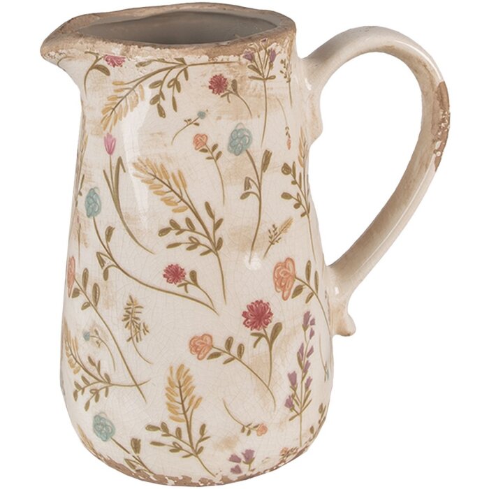 Clayre & Eef 6CE1552M Décoration Pot 16x11x18 cm Rose - Beige