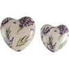 Clayre & Eef 6CE1554M Décoration Cœur 8x8x4 cm Violet - Vert