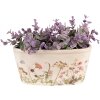 Clayre & Eef 6CE1557M Décoration Pot de fleurs 23x10x11 cm Rose - Beige Ovale
