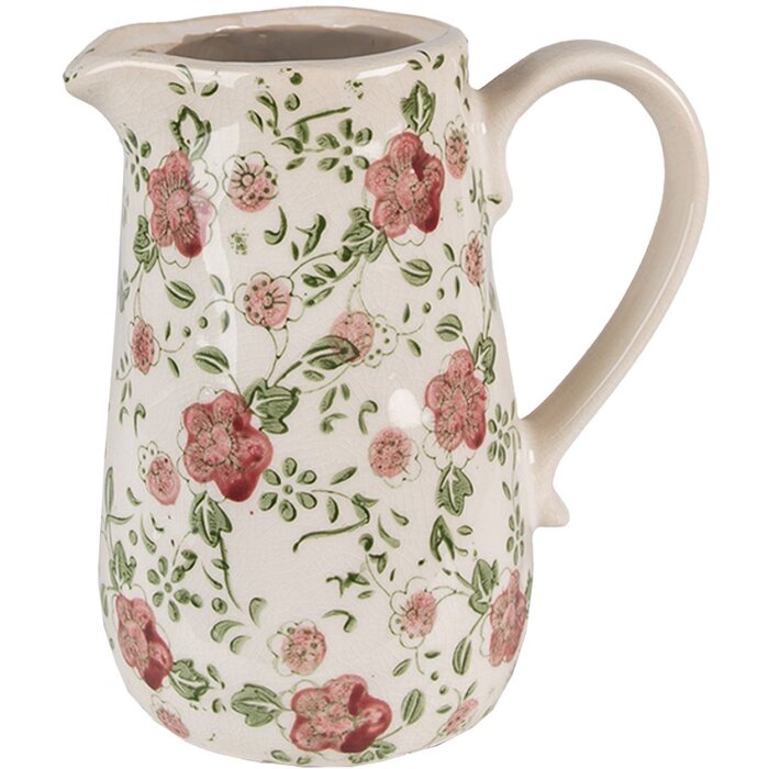 Clayre & Eef 6CE1563M Décoration Pot 16x11x18 cm Rose - Beige